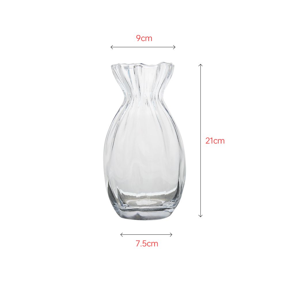 Unique shape hand-made glass classic round shape vase decoration gift