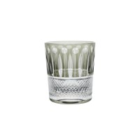 Luxury elegant green whisky glass tumbler with auspicious feature design