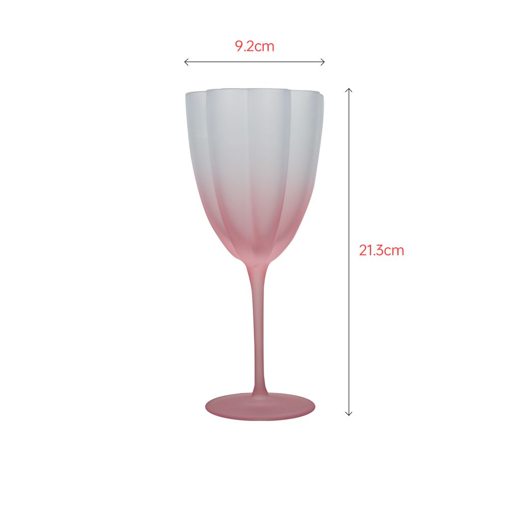 Luxury crystal wine glass with unique flower shape design