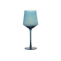 Luxury crystal wine glass with special blue color