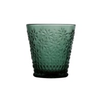 Chrysanthemum tumbler set colored glass