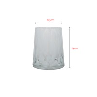 Clear glass with white dot tumbler