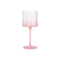 Luxury flower shape wine glass with spraying double color