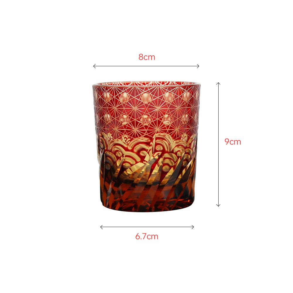 Luxury elegant whisky glass tumbler with auspicious feature design