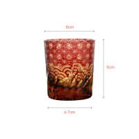 Luxury elegant whisky glass tumbler with auspicious feature design