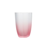 Luxury flower shape tumbler with spraying double color