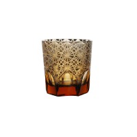 Luxury black elegant whisky glass tumbler with sparkle shape design