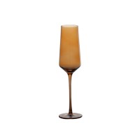 Elegant champagne glass with unique ambor color technique