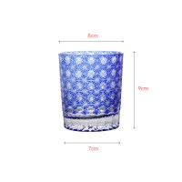 Luxury elegant whisky glass tumbler with sparkle shape design