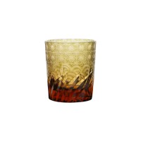 Luxury elegant green whisky glass tumbler with natural feature design