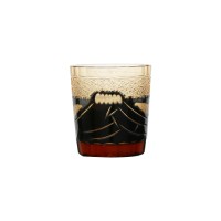 Luxury black elegant whisky glass tumbler with sparkle shape design