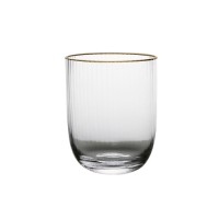 Luxury crystal tumbler with elegant gold rim