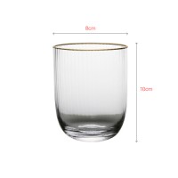 Luxury crystal tumbler with elegant gold rim