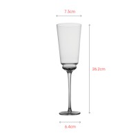 Luxury champagne glass with designer inspiration