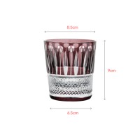 Luxury elegant brown whisky glass tumbler with auspicious feature design