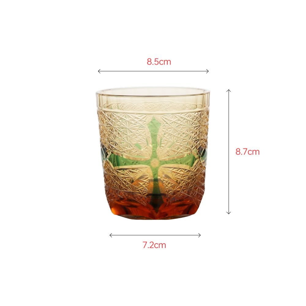 Luxury elegant whisky glass tumbler with classic shape design