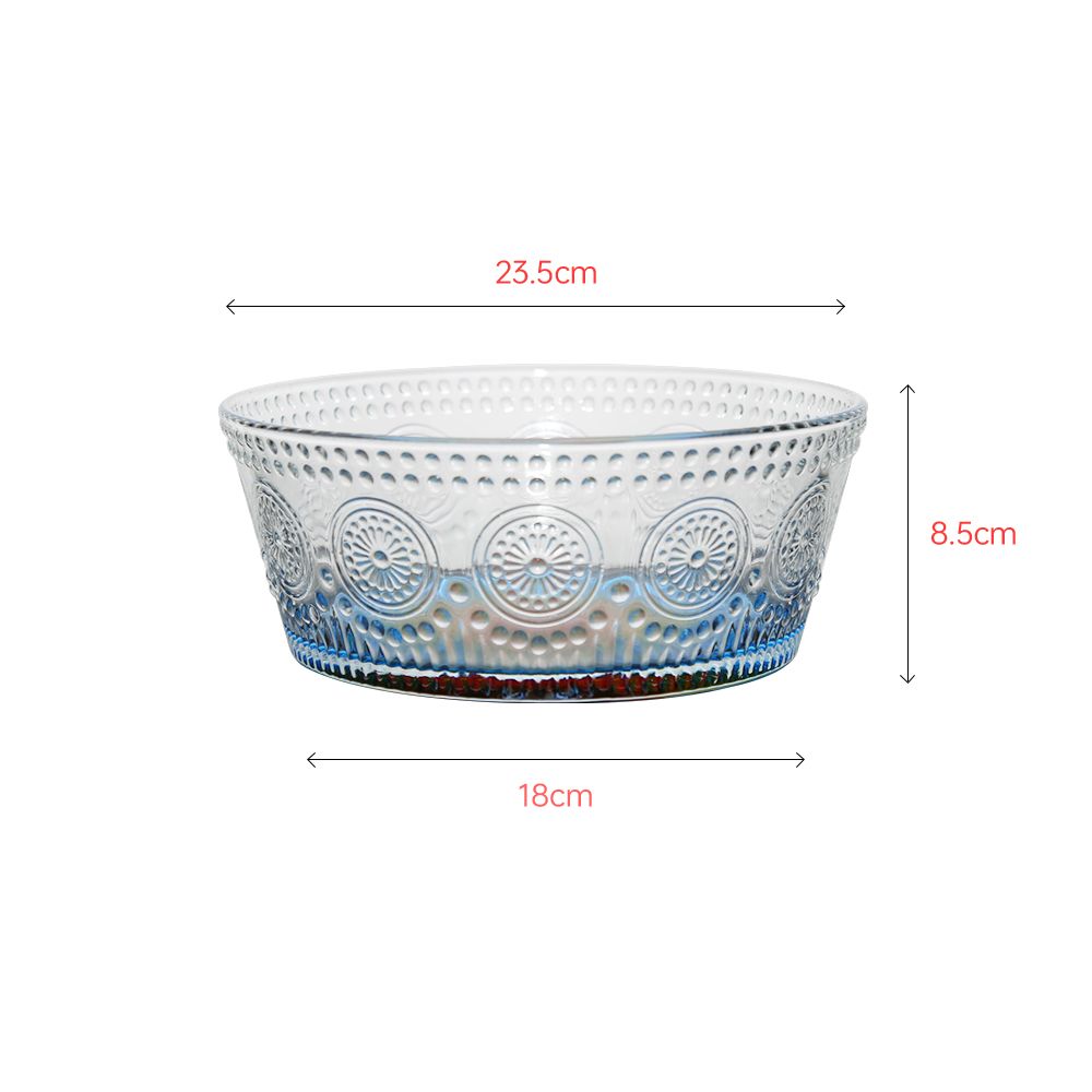 Ambor sunflower glass bowl with coloful bottom