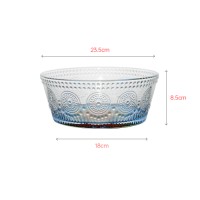 Ambor sunflower glass bowl with coloful bottom