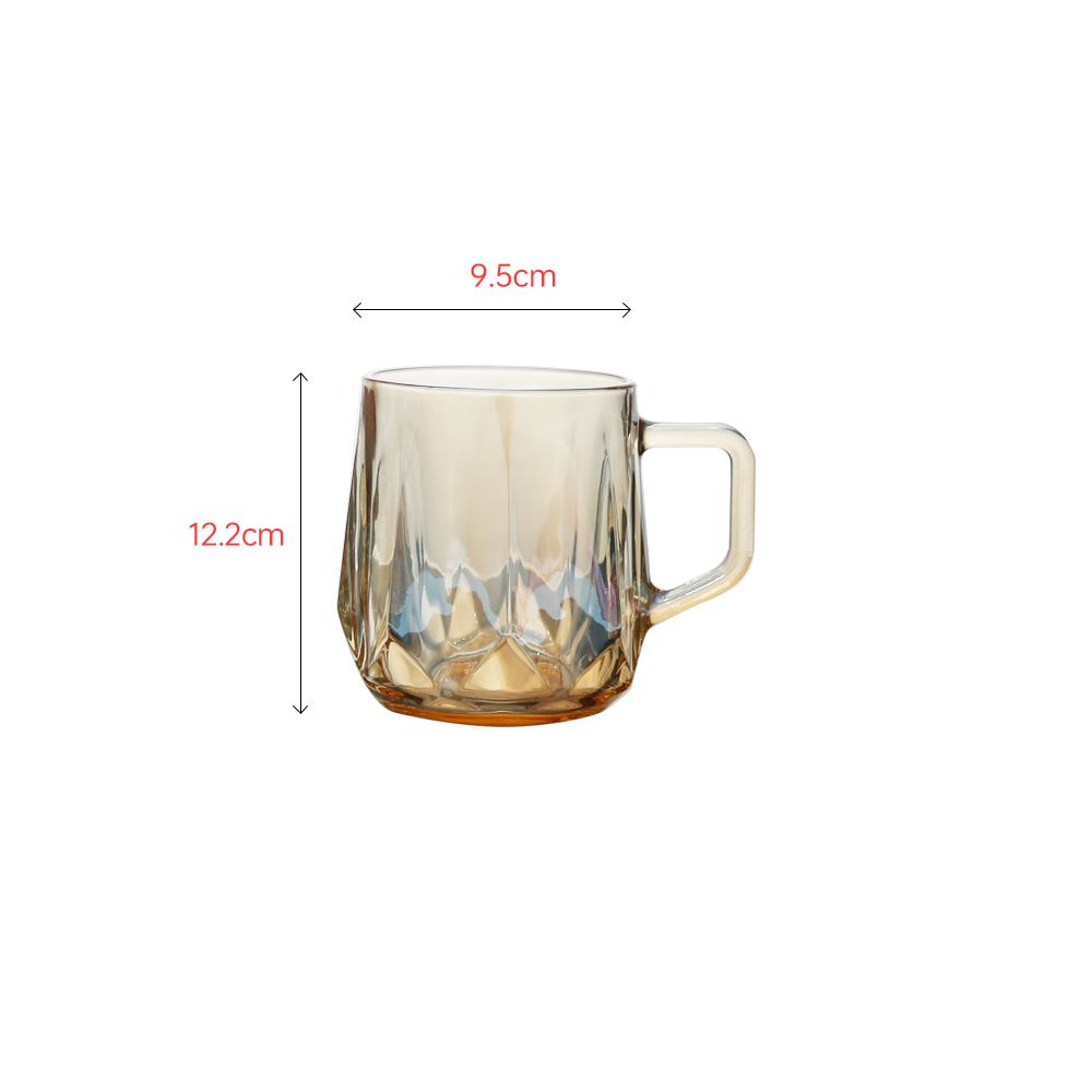 Clear crystal diamond pitcher and cup set