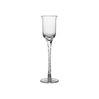 Luxury crystal wine glass with unique texture in steam