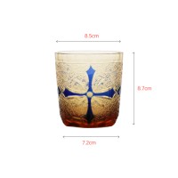 Luxury elegant whisky glass tumbler with classic shape design