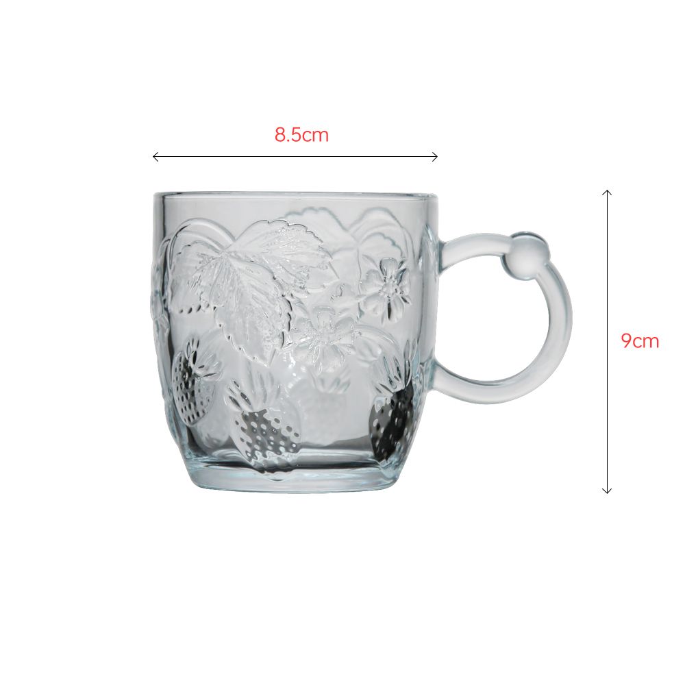 Clear Elegant Strawberry Glass Cup