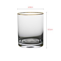 Luxury crystal tumbler with elegant gold rim