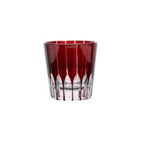 Luxury elegant red whisky glass tumbler with ancient classic feature design