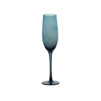 Luxury crystal champagne glass with special blue color