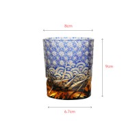 Luxury elegant whisky glass tumbler with auspicious feature design