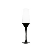 Luxury crystal champagne glass with black steam