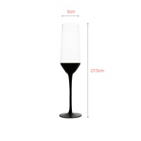 Luxury crystal champagne glass with black steam