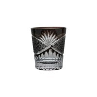 Luxury elegant black whisky glass tumbler with auspicious feature design