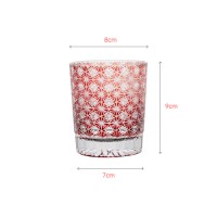 Luxury elegant whisky glass tumbler with sparkle shape design