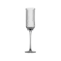 Luxury champagne glass with unique texture design