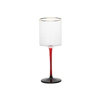 Mouth-blown unique design wine glass goblet