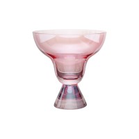 Luxury cocktail glass with unique pink color