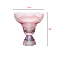 Luxury cocktail glass with unique pink color