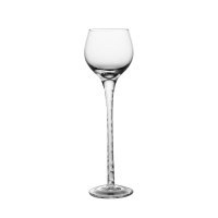 Luxury wine glass  with vertical texture around the steam