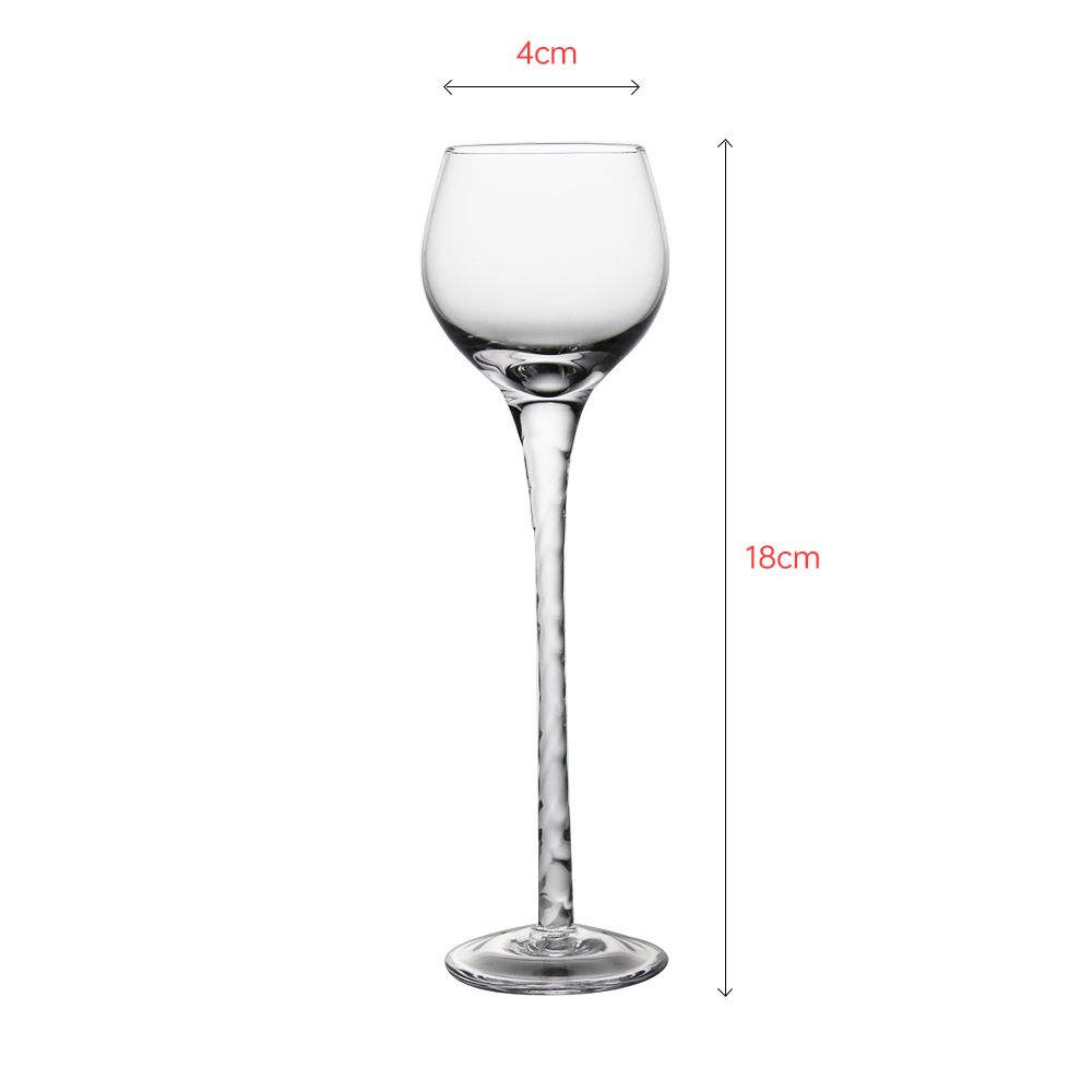 Luxury wine glass  with vertical texture around the steam