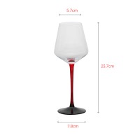 Mouth-blown unique design wine glass goblet