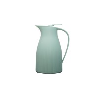 Green special design thermo pitcher with vertical line