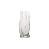 Clear special shape design vase with special texture