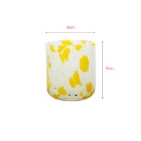 Wholesale factory price yellow dot glass tumbler