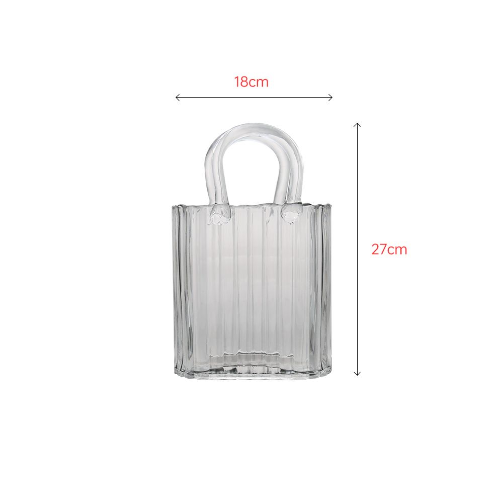 Clear hand-made glass classic bag shape vase decoration gift