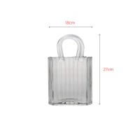 Clear hand-made glass classic bag shape vase decoration gift