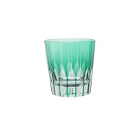 Luxury elegant green whisky glass tumbler with ancient classic feature design