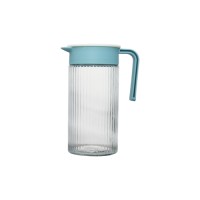 Vertical line cheap glass bottle pitcher and cup set