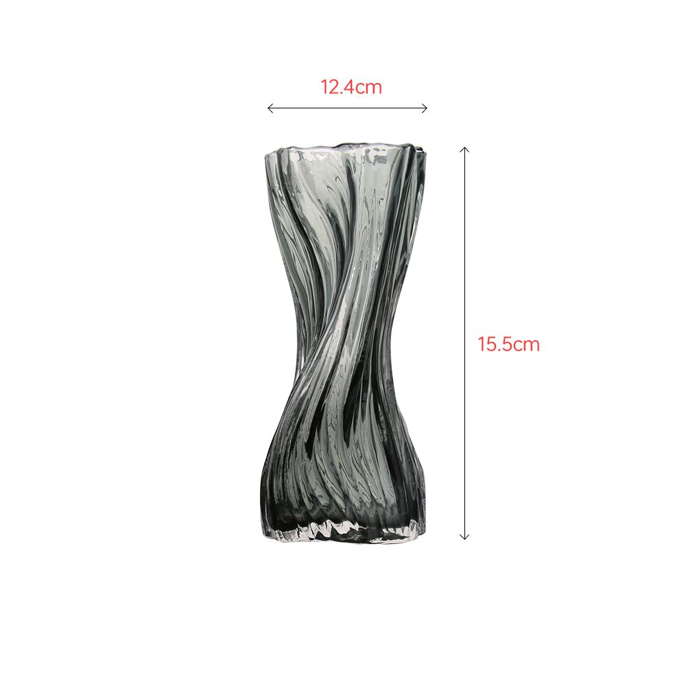 Grey hand-made glass classic shape vase decoration gift