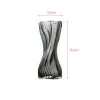 Grey hand-made glass classic shape vase decoration gift